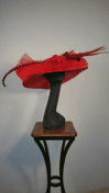 "Ruby" -- a Kentucky Derby hat by Angie (already sold, sadly)